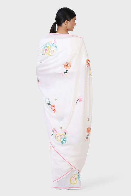 Laite Pear Garden Embroidered Floral Saree 