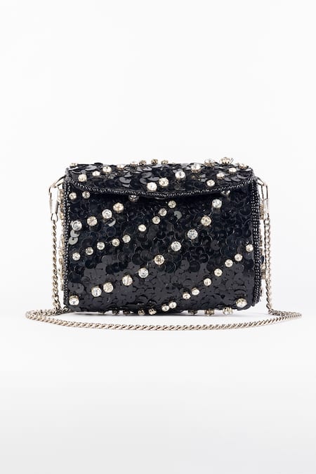 Ginn And Tonik Jewel Stripe Embellished Sling Bag 