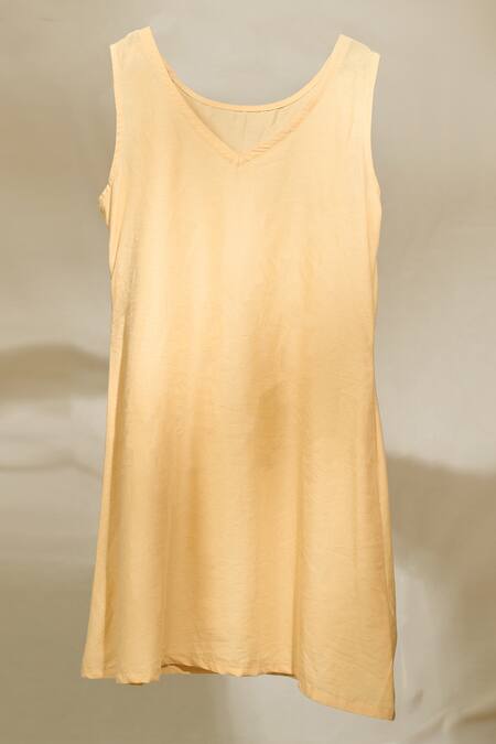 Buy The Home Affair Beige Chanderi Cotton Embroidery, Mirrors Floral Block Print Kurta Pant Set Buy_The Home Affair_Beige Chanderi Cotton Embroidery, Mirrors Floral Block Print Kurta Pant Set