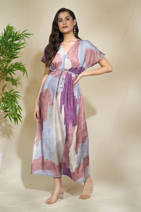 The Home Affair Abstract Print Kaftan 