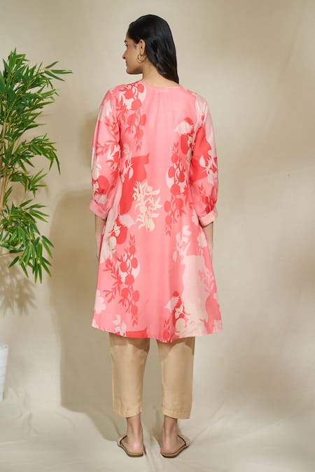 The Home Affair Foliage Print Tunic With Pant 