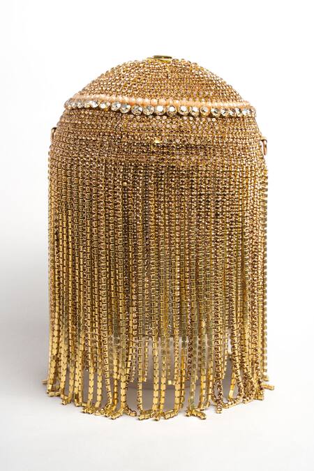 Nayaab By Sonia Gold Diamonds Celestial Radiant Sunburst Embellished Potli Online at Aza Fashions Nayaab By Sonia_Gold Diamonds Celestial Radiant Sunburst Embellished Potli _Online_at_Aza_Fashions