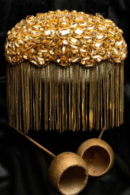 Buy Nayaab By Sonia Gold Stones Diamond Hinted Radiance Embellished Potli Online at Aza Fashions Buy_Nayaab By Sonia_Gold Stones Diamond Hinted Radiance Embellished Potli _Online_at_Aza_Fashions