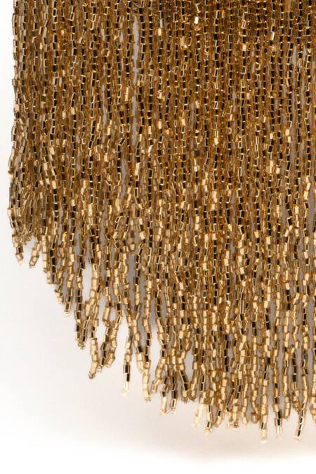 Shop Nayaab By Sonia Gold Beads, Tassels Embellished Sailor Potli Shop_Nayaab By Sonia_Gold Beads, Tassels Embellished Sailor Potli