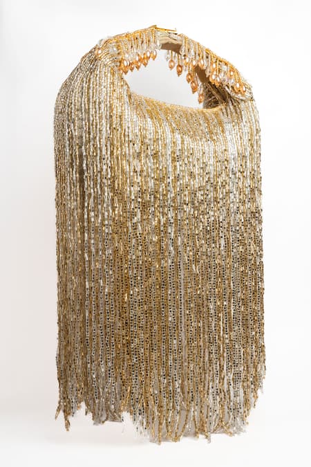 Buy Nayaab By Sonia Silver Beads, Tassels Embellished Potli Online at Aza Fashions Buy_Nayaab By Sonia_Silver Beads, Tassels Embellished Potli _Online_at_Aza_Fashions