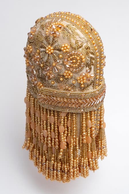 Shop Nayaab By Sonia White Beads, Tassels Damsel And Box Clutch Online at Aza Fashions Shop_Nayaab By Sonia_White Beads, Tassels Damsel And Box Clutch _Online_at_Aza_Fashions