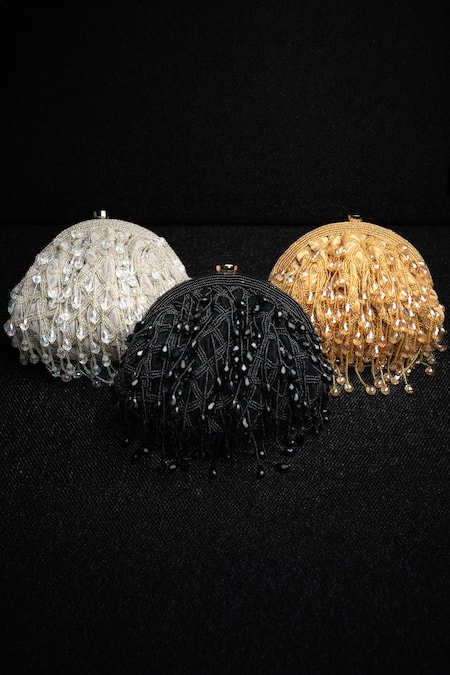 Buy Nayaab By Sonia Gold Cut Work, Beads Lattice Frame Aurum Embellished Clutch Online at Aza Fashions Buy_Nayaab By Sonia_Gold Cut Work, Beads Lattice Frame Aurum Embellished Clutch _Online_at_Aza_Fashions