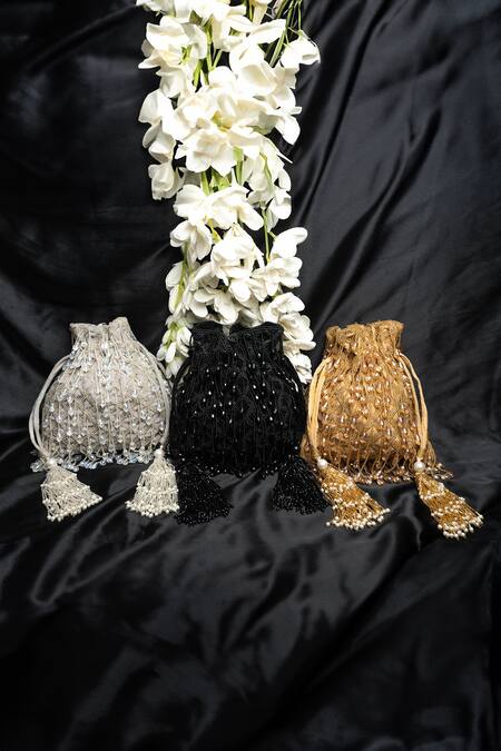 Nayaab By Sonia Silver Crystals Lattice Satchel Embellished Clutch Online at Aza Fashions Nayaab By Sonia_Silver Crystals Lattice Satchel Embellished Clutch_Online_at_Aza_Fashions