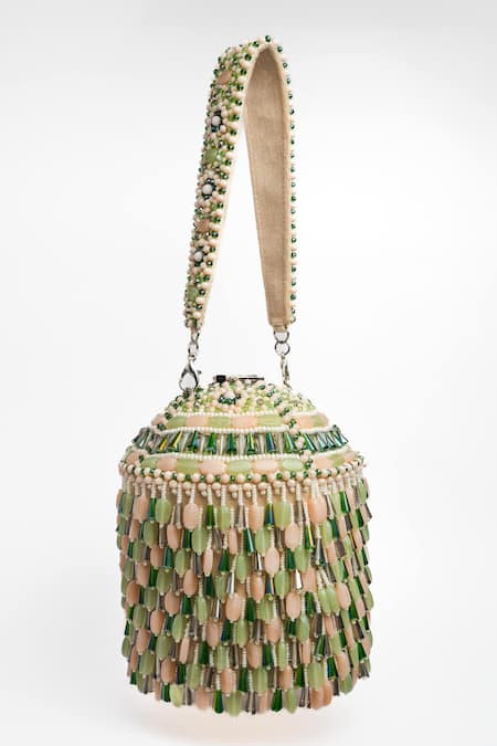 Shop Nayaab By Sonia Cream Beads Serenity Overload Embellished Potli Bag at Aza Fashions Shop_Nayaab By Sonia_Cream Beads Serenity Overload Embellished Potli Bag _at_Aza_Fashions