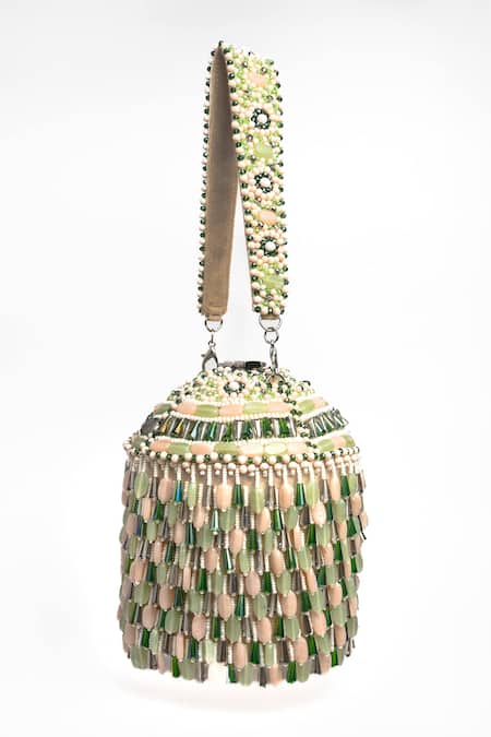 Nayaab By Sonia Cream Beads Serenity Overload Embellished Potli Bag Online at Aza Fashions Nayaab By Sonia_Cream Beads Serenity Overload Embellished Potli Bag _Online_at_Aza_Fashions