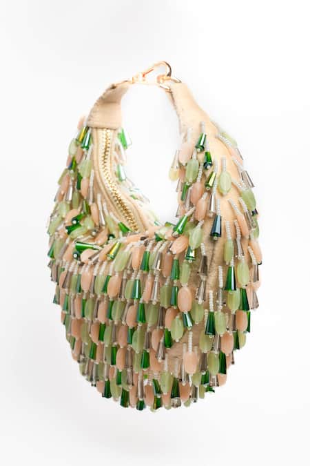 Nayaab By Sonia Cream Beads, Tassels Serenity Beaded Bag Online at Aza Fashions Nayaab By Sonia_Cream Beads, Tassels Serenity Beaded Bag _Online_at_Aza_Fashions