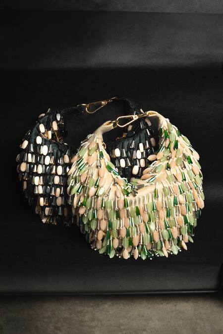 Nayaab By Sonia Cream Beads, Tassels Serenity Embellished Clutch Online at Aza Fashions Nayaab By Sonia_Cream Beads, Tassels Serenity Embellished Clutch _Online_at_Aza_Fashions