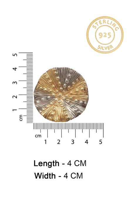 Buy_Neeta Boochra_Gold Plated Textured Two-tone Ring _Online_at_Aza_Fashions