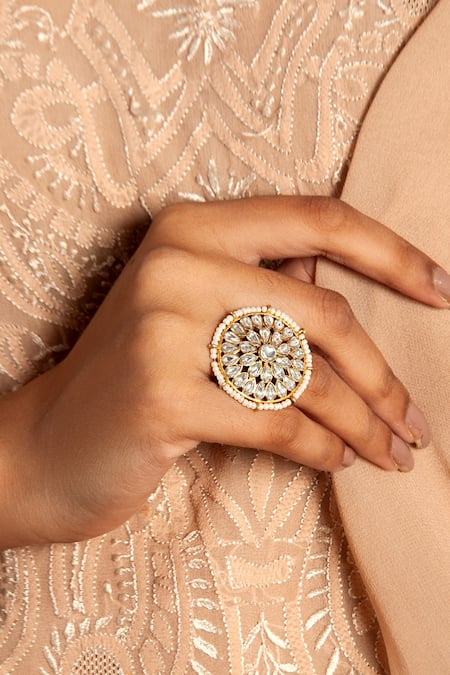 Neeta Boochra Kundan Studded Ring 