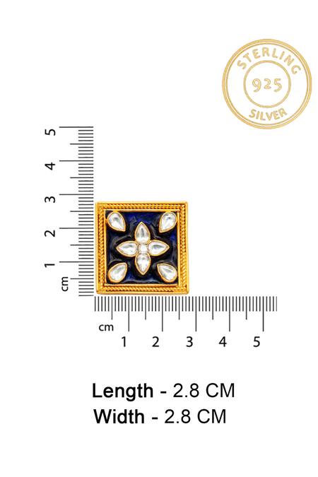 Shop Neeta Boochra Gold Plated Sona Meenakari Swarna Kundan Work Studs Online at Aza Fashions Shop_Neeta Boochra_Gold Plated Sona Meenakari Swarna Kundan Work Studs_Online_at_Aza_Fashions