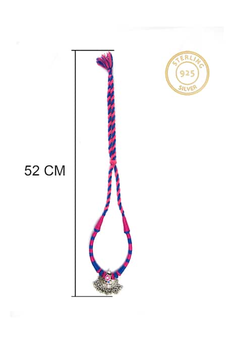 Buy Neeta Boochra Multi Color Tribal Geometric Carved Pendant Necklace Online at Aza Fashions Buy_Neeta Boochra_Multi Color Tribal Geometric Carved Pendant Necklace _Online_at_Aza_Fashions