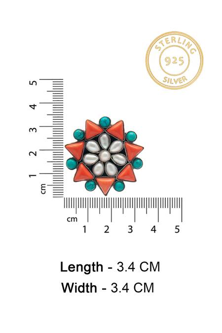 Buy Neeta Boochra Orange Pearls, Stones Royal Oasis Embellished Studs Online at Aza Fashions Buy_Neeta Boochra_Orange Pearls, Stones Royal Oasis Embellished Studs_Online_at_Aza_Fashions