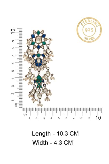 Buy_Neeta Boochra_Blue Stone Rainbow Reef Fish Earrings _Online_at_Aza_Fashions