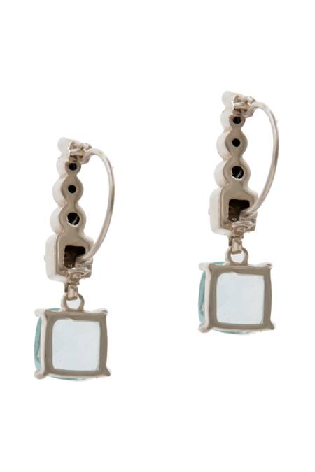 Neeta Boochra Blue Stones Aqua Radiance Kundan Embellished Earrings at Aza Fashions Neeta Boochra_Blue Stones Aqua Radiance Kundan Embellished Earrings _at_Aza_Fashions