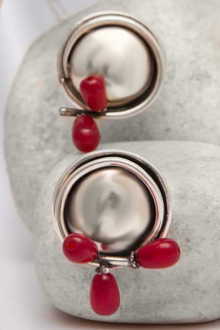 Neeta Boochra Radiant Sparkle Ruby Stone Embellished Studs 