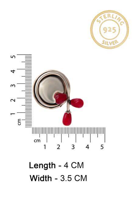 Shop_Neeta Boochra_Pink Stones Radiant Sparkle Ruby Embellished Studs _Online_at_Aza_Fashions