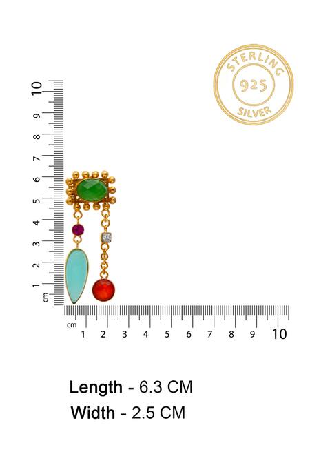 Buy Neeta Boochra Blue Crystals Tourmaline And Chelcedony Embellished Earrings Online at Aza Fashions Buy_Neeta Boochra_Blue Crystals Tourmaline And Chelcedony Embellished Earrings_Online_at_Aza_Fashions