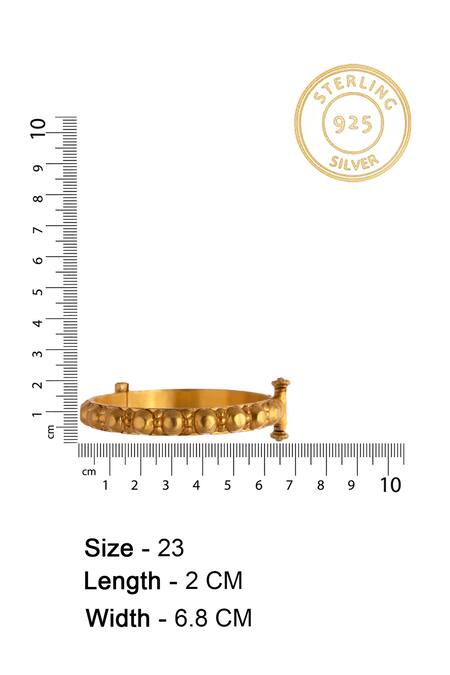 Buy Neeta Boochra Gold Plated Rawa Elegance Classic Bangle Online at Aza Fashions Buy_Neeta Boochra_Gold Plated Rawa Elegance Classic Bangle _Online_at_Aza_Fashions