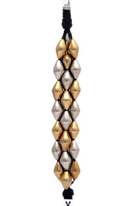 Neeta Boochra Gold Plated Beads Dual Dholki Delight Two Bracelet Online at Aza Fashions Neeta Boochra_Gold Plated Beads Dual Dholki Delight Two Bracelet_Online_at_Aza_Fashions