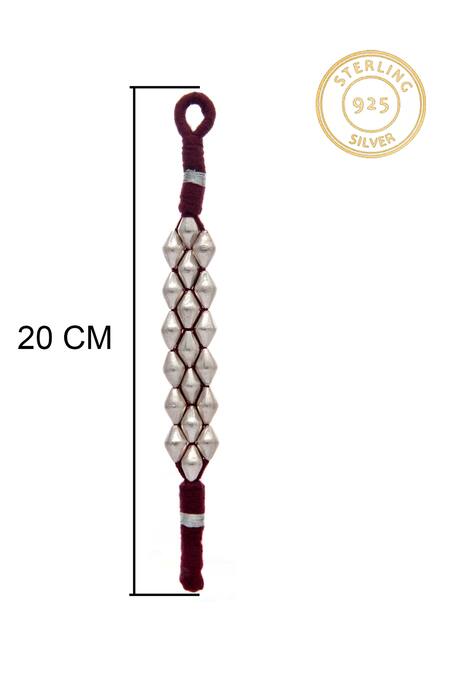 Buy Neeta Boochra Silver Plated Beads Sonic Melody Dholki Bracelet Online at Aza Fashions Buy_Neeta Boochra_Silver Plated Beads Sonic Melody Dholki Bracelet_Online_at_Aza_Fashions