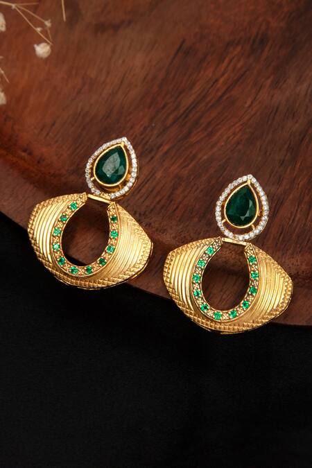 Neeta Boochra Verdant Fortune Horseshoe Earrings 