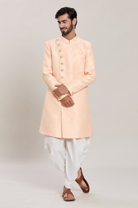 Aryavir Malhotra Geometric Woven Kurta Set 