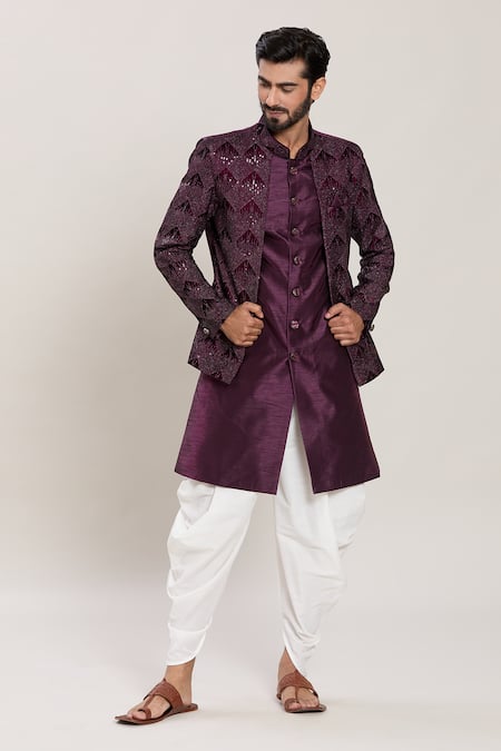 Aryavir Malhotra Sequin Embroidered Kurta Set 