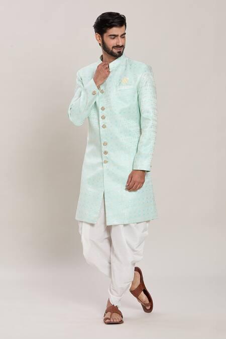 Buy Arihant Rai Sinha Blue Silk, Jacquard Geometric Woven Kurta Set Online at Aza Fashions Buy_Arihant Rai Sinha_Blue Silk, Jacquard Geometric Woven Kurta Set _Online_at_Aza_Fashions