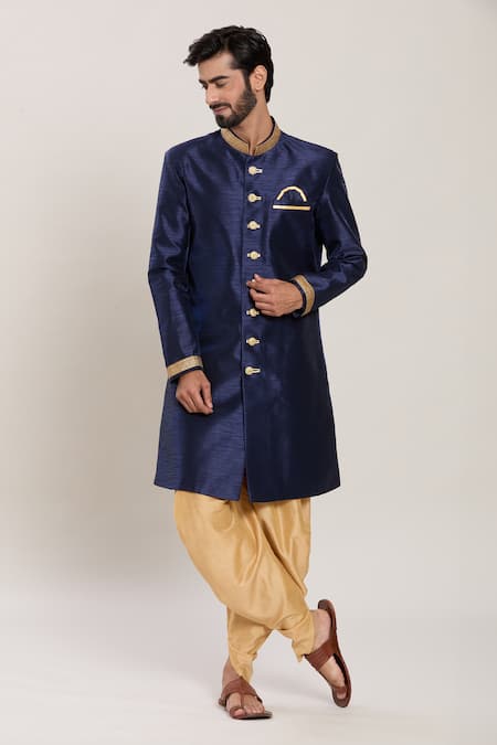Arihant Rai Sinha Lace Embellished Band Collar Kurta Set 