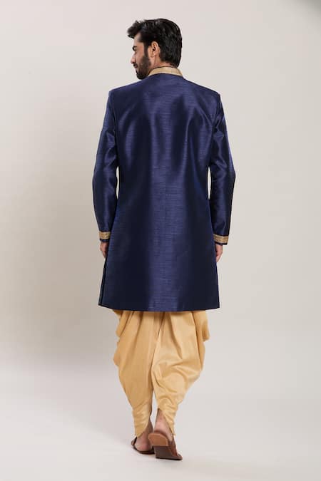 Arihant Rai Sinha Lace Embellished Band Collar Kurta Set 