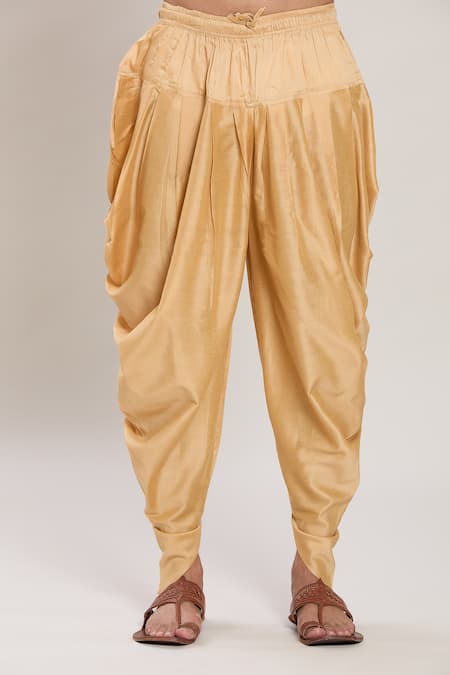 Arihant Rai Sinha_Yellow Jacquard, Silk Embroidery Floral Jaal Woven Kurta With Peshawari Pant _at_Aza_Fashions