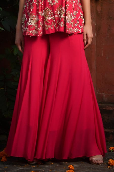 Buy Mint Blush Pink Georgette Beads, Sequins Vine Embroidered Peplum Jacket With Kalidar Pant Online at Aza Fashions Buy_Mint Blush_Pink Georgette Beads, Sequins Vine Embroidered Peplum Jacket With Kalidar Pant _Online_at_Aza_Fashions