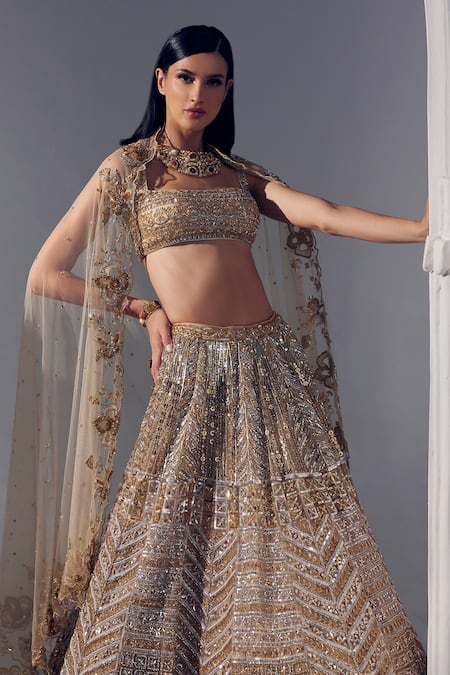 Ruchika Hurria Swarovski Embroidered Lehenga Blouse Set 