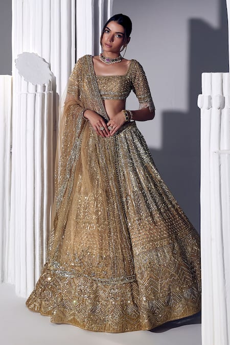 Ruchika Hurria Crystal Embroidered Lehenga Set 