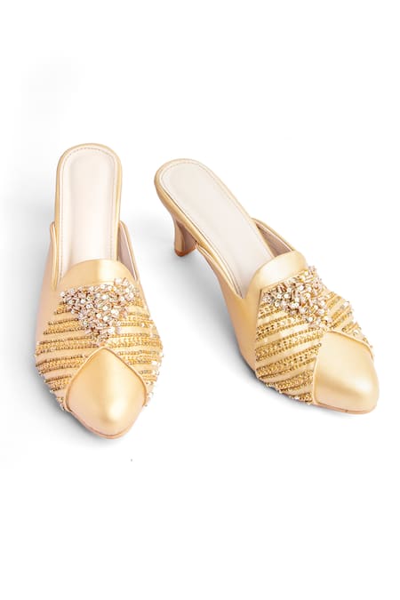 Azora Sona Sequin Gota Embellished Heels 