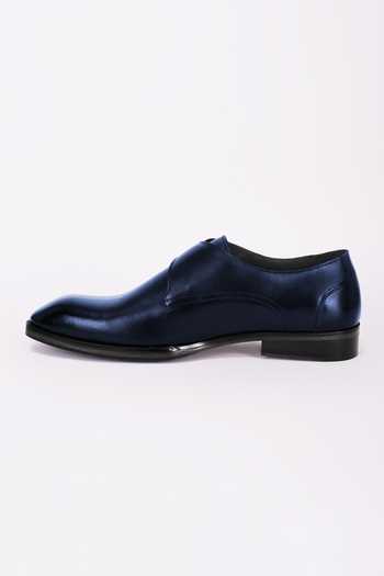 Bubber Couture_Blue Garrison Solid Pointed-toe Shoes _Online_at_Aza_Fashions