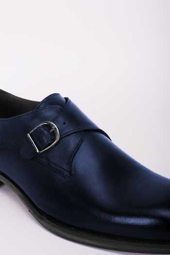 Buy_Bubber Couture_Blue Garrison Solid Pointed-toe Shoes _Online_at_Aza_Fashions