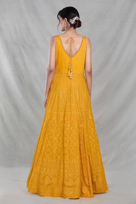 Samyukta Singhania Mughal Darbar Sequin Embroidered Gown With Dupatta 