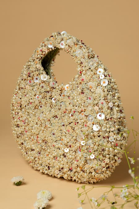 ClutcH'D Japanese Beads Embellished Bag 