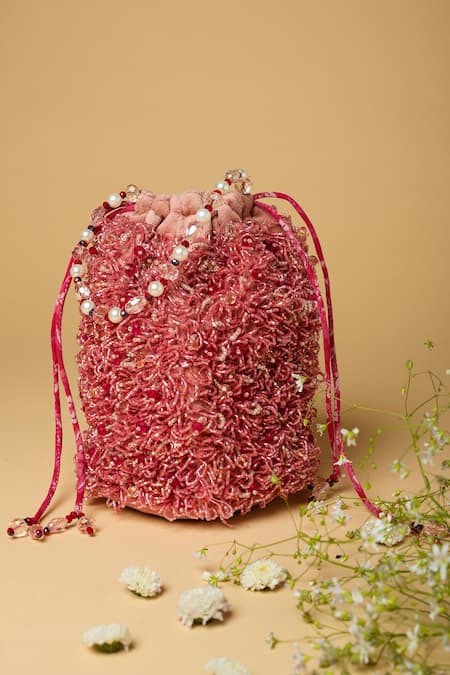 ClutcH'D Japanese Beads Embellished Potli Bag 