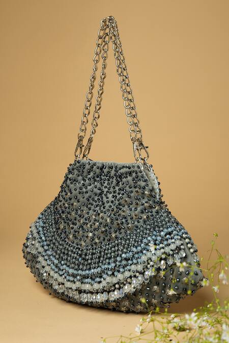 ClutcH'D Tonal Pearl Embellished Bag 