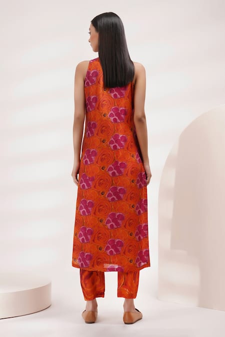 Breathe By Aakanksha Singh Yarrow Floral Print Kurta Pant Set 