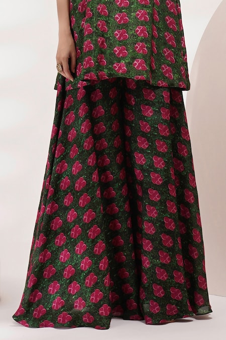 Buy Breathe By Aakanksha Singh Pink Cotton, Silk Round Neck Foxlove Printed Kurta And Wide Legged Pant Set Online at Aza Fashions Buy_Breathe By Aakanksha Singh_Pink Cotton, Silk Round Neck Foxlove Printed Kurta And Wide Legged Pant Set _Online_at_Aza_Fashions