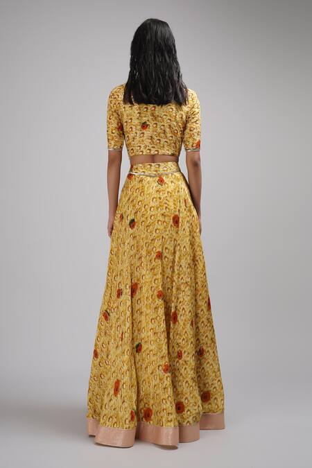 Breathe By Aakanksha Singh Anne Print Lehenga Set 