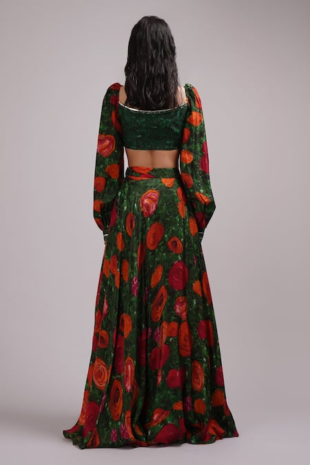 Breathe By Aakanksha Singh Calytrix Abstract Print Skirt With Top For Kids